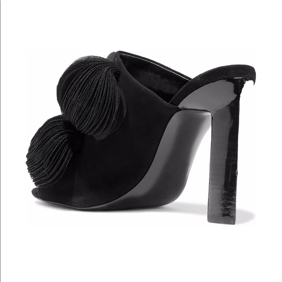 Mercedes Castillo Laine Chiffon-appliquéd suede Mules - Picture 3 of 10